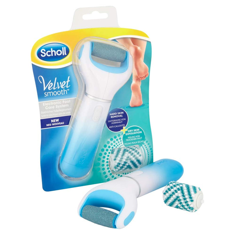 Scholl Velvet Smooth Electric Foot File Pedicure hard Skin Remover with Exfoliating Refill - NewNest Australia