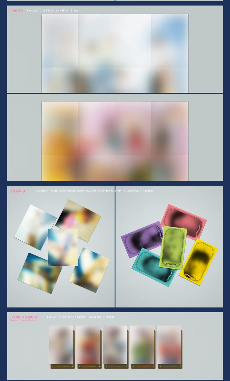 Big Hit Ent. TXT - CHAOS CHAPTER : FIGHT OR ESCAPE Album+Extra Photocards Set (ESCAPE ver.), BHE0082 - NewNest Australia