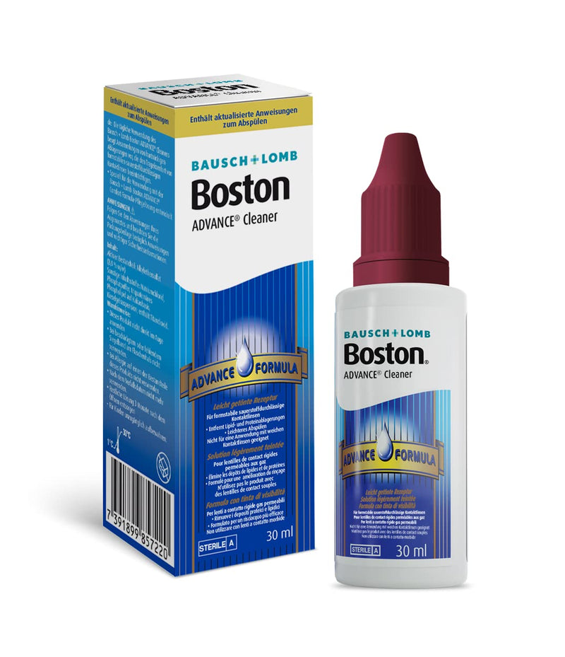 Bausch + Lomb Boston Advance Contact Lens Cleaner, Hard Contact Lenses 1 x 30ml Single Bottle, (1 x 30ml) New product formulation - NewNest Australia