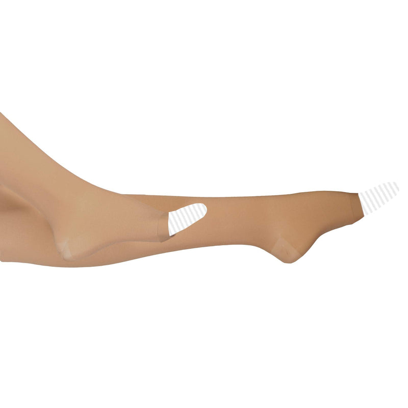 NuVein Surgical Stockings, 18 mmHg Support for Embolic Recovery, Medical Unisex Fit, Thigh High, Open Toe, Beige, Medium - NewNest Australia