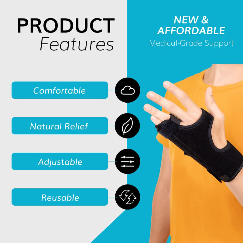 Braceability Ulnar Gutter Splint Metacarpal Boxer Fracture Treatment Brace Broken Clogged Pain Relief Pinky Ring Trigger Mallet Finger Right Or Left Hand Immobilization Support - NewNest Australia