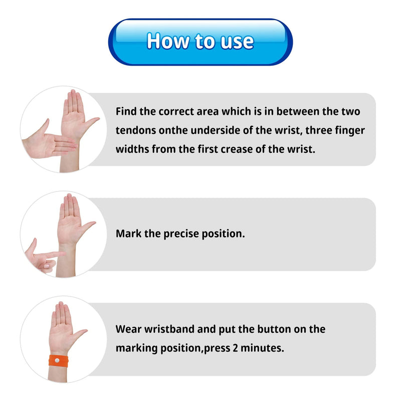 1 Pair Motion Sickness Wristbands, Natural Nausea Relief Bands for Kids &Adults, Anti-Nausea Wristbands, for Car Sea Sickness Travel Sickness Pregnancy Morning Sickness (Pink) Pink - NewNest Australia