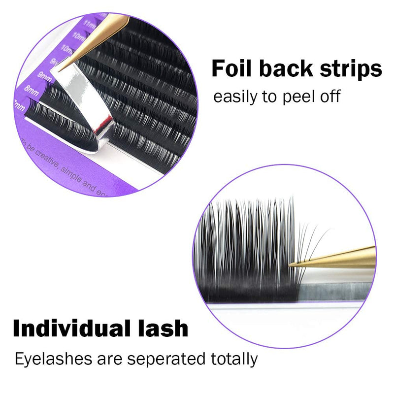 NAGARAKU 5 Trays Eyelash Extensions 0.03mm C curl 11/12/13/14/15mm in 1 pack Classic Individual Lashes Soft Natural Professional Faux Mink 16 rows (total 5 trays) 11 12 13 14 15mm 0.03 C curl - NewNest Australia