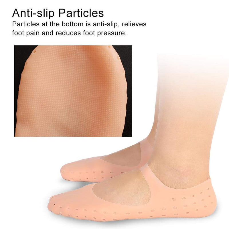 Silicone Protective Socks, 1 Pair Of Silicone Socks Foot Anti-Tear Protective Foot Care Socks Preventive Tool For Caring For Cracked Feet In Dry Skin (M-Tono De Piel) - NewNest Australia