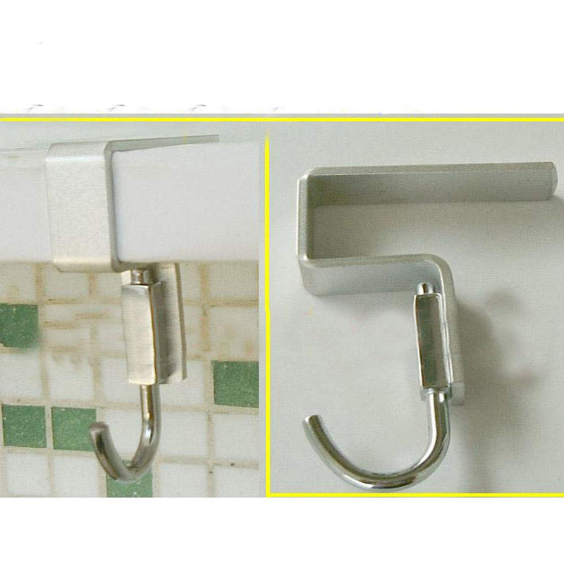 NewNest Australia - Haidong 2 Pack Student Desk Space Aluminium Alloy Nail-Free Hook Office Bag Hook Clothes Hook (Clamp 2cm/0.78",Suitable for 1.9 cm/0.74" Thick Plate.) Clamp 2cm/0.78",Suitable for 1.9 cm/0.74" thick plate. 