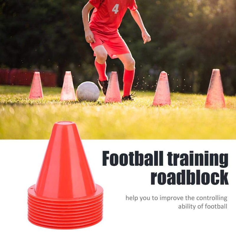 Alomejor 10pcs Football Cones Training Traffic Cones for Training Football Red - NewNest Australia