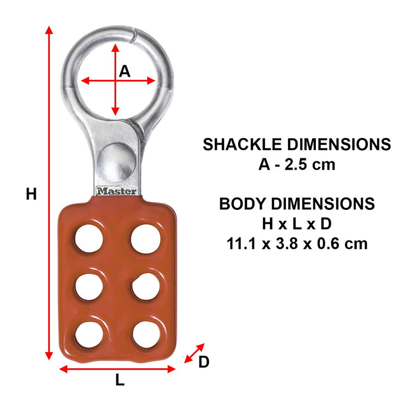 Master Lock 416 Lockout Tagout Safety Hasp 1" Inside Jaw Diameter - NewNest Australia