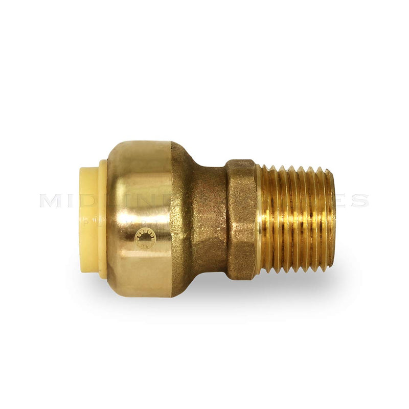 Everflow Supplies Pushlock UPMC134 1 Inch x 3/4 Inch Long Push X Male Adapter Push-Fit Fittings, Made with Lead Free DZR Forged Brass, Connect PEX, CPVC & Copper, Pre-Lubricated Quick Installation 1" X 3/4" - NewNest Australia