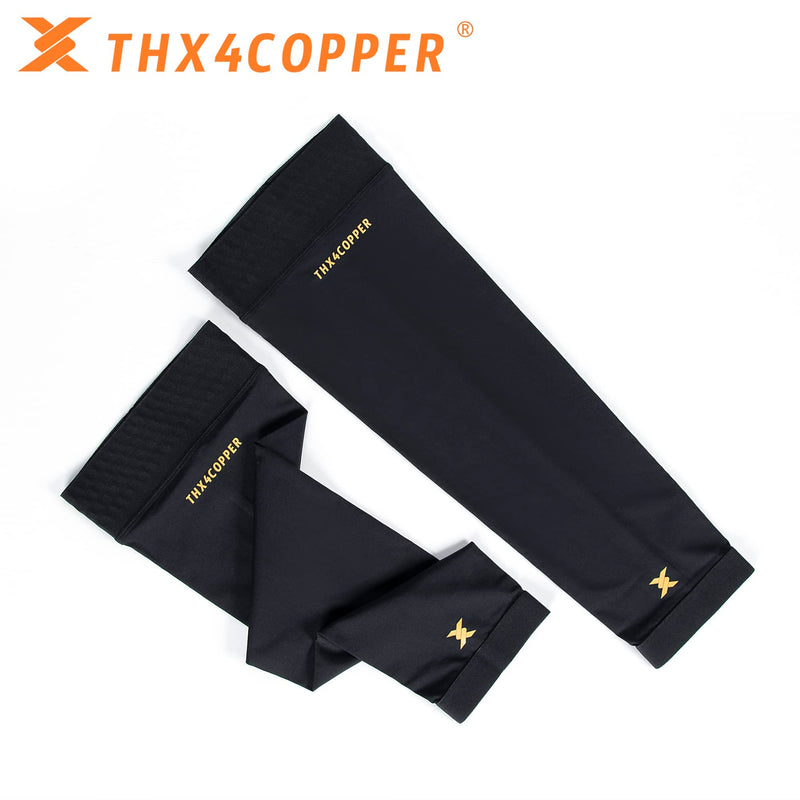 Thx4COPPER 1 Pair Full Leg Compression Sleeves,Anti Slip Long Knee Brace,Thigh Calf Support Protector for ACL,Meniscus Tear,Running,Basketball,Cycling,Knee pain relief Arthritis Recovery,Women &Men L - NewNest Australia