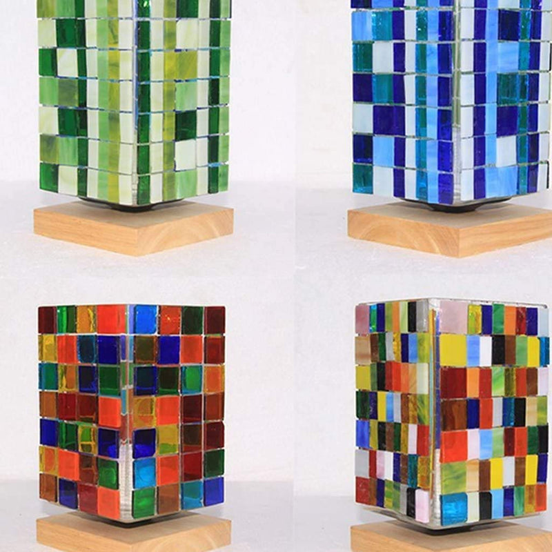 0.7X2.1 cm (0.27X0.82 inch) Stained Glass Strip,Clear Glass Mosaic Pieces DIY Mosaic Tiles Hobbies Art Crafts Material 200g(0.44lb) (Blue) Blue - NewNest Australia