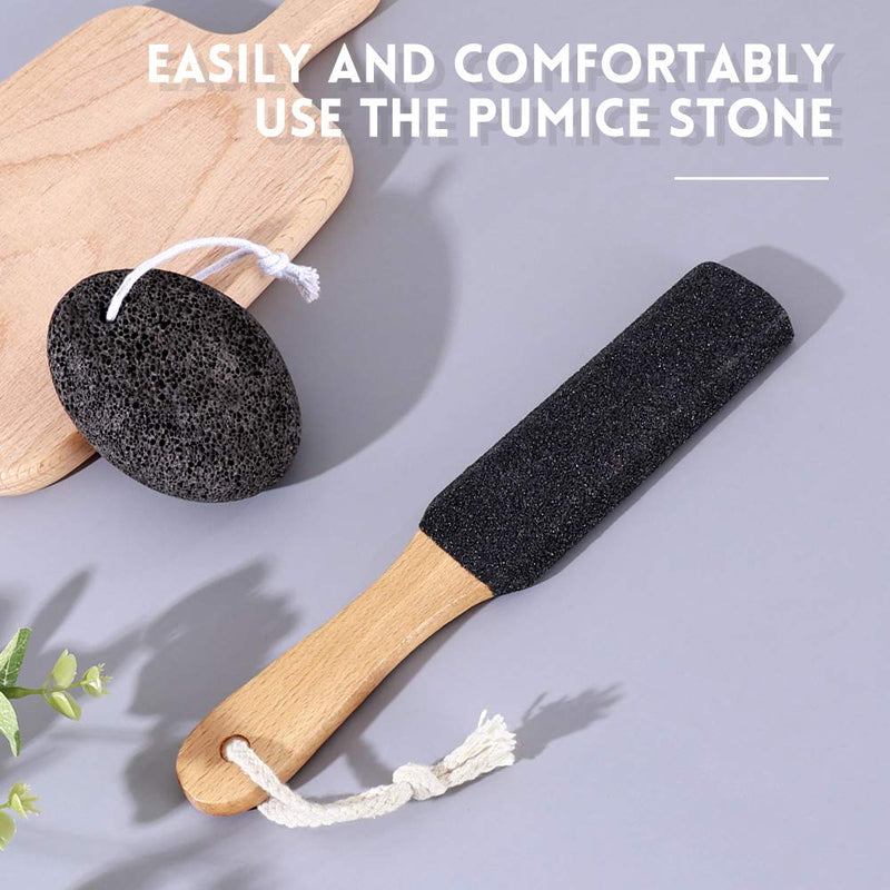 Natural Pumice Stones for Feet, Premium Exfoliator & Foot File,Foot File Callus Remover Foot Cracked Heels,Dead Skin,Hard Skin (Black) Black - NewNest Australia