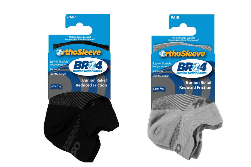 Bunion Relief Socks by OrthoSleeve, Patented Split-Toe Design with a Cushioned Bunion Pad Separates Toes, Relieves Bunion Pain and Reduces Toe Friction (Black, 1 Pair, Small) Small (1 Pair) Black - NewNest Australia