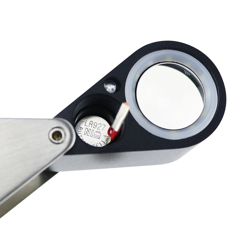10x Magnifier Loupe Jewelry Jewelers Foldable Pocket Illuminated Magnifying Tool 21mm U V and LED Light for Eye Rocks Stamps Coins Watches Hobbies Antiques Gems 10x Magnification - NewNest Australia