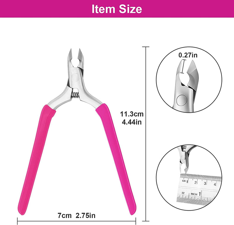 Cgbe Professional Cuticle Nippers, Sharp Cuticle Remover Made Of Stainless Steel With Non-Slip Handle, For Precise Removal Of Excess Cuticles, Cuticle Scissors For Nail And Toenail Care Pink - NewNest Australia