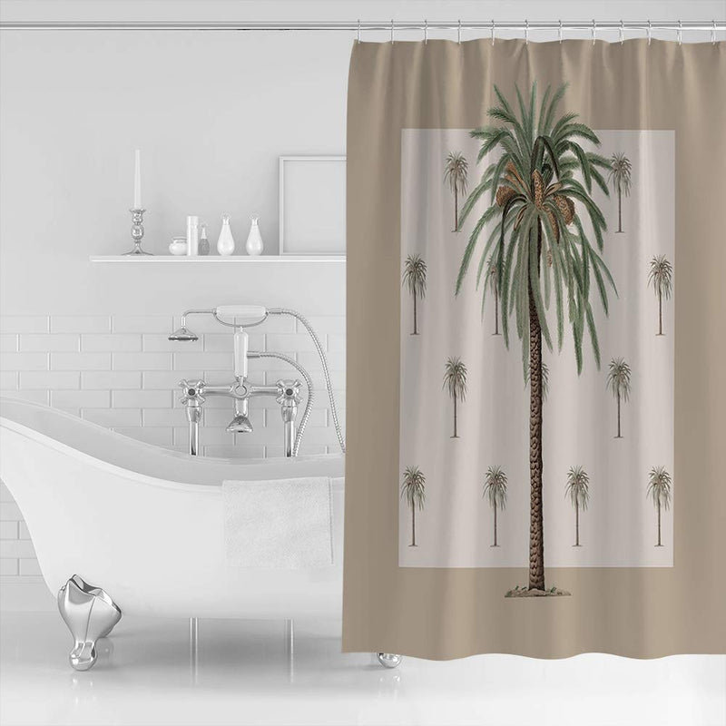 ZOE GARDEN Shower Curtain Set with Hook 72" x 72", Tropical Plants in Summer Beach Palm Trees | Bathroom Decor Waterproof Polyester Fabric Bathroom Accessories Bath Curtain 72*72IN=183*183CM - NewNest Australia