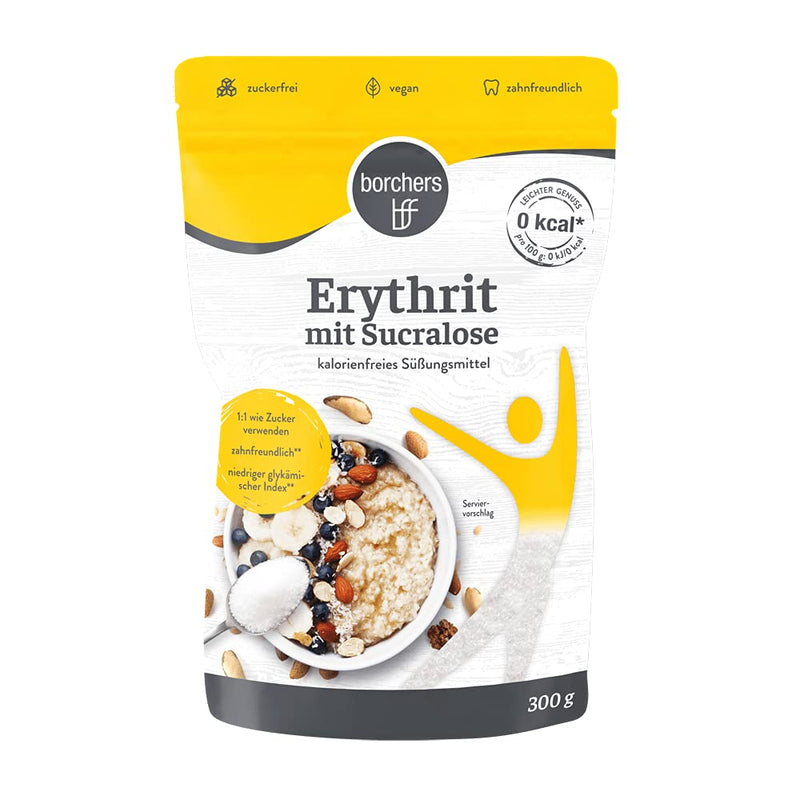 4x borchers Schugga 300g | No sugar, just sweet | Erythritol with sucralose | Crystalline sprinkle sweetness | Sugar alternative | Sweeteners | 4x 300g bags - NewNest Australia