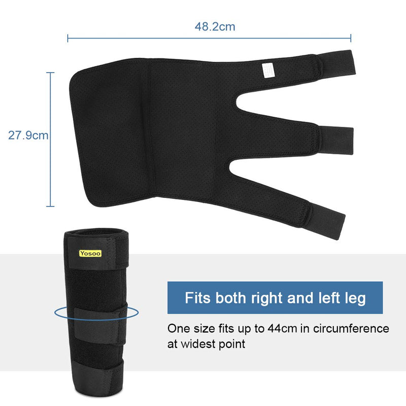 Adjustable Calf Support Brace, Right Left Calf Compression Bandage Shin Splint Compression Wrap with Hook and Loop Straps for Calf Muscle Injury, Swelling, Strain, Varicose Veins, Torn Calves Black - NewNest Australia