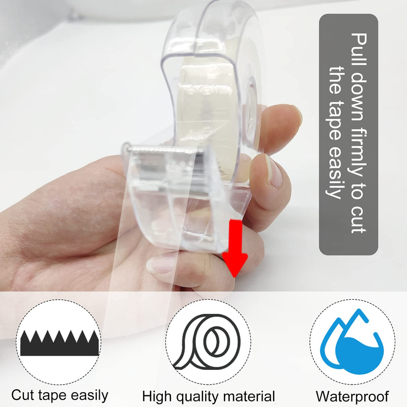 6 Pack Clear Tapes and Refillable Dispensers, Transparent Tape Refills, Office Tape with Dispenser for Home, School, 0.7" x 28 yds per roll 6 pcs - NewNest Australia