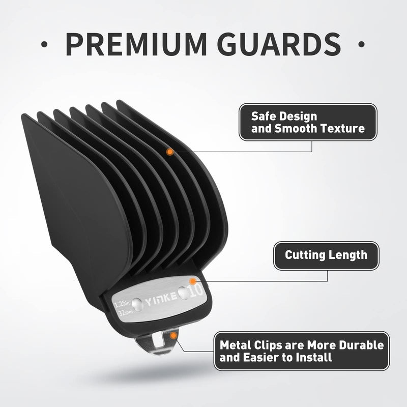 Yinke Trimmer Attachments Attachment Comb For Wahl Hair Trimmer Magic Clip Trimmer Razor, 6 Cutting Lengths Are 32 Mm, 38 Mm, 44 Mm, 51 Mm, 57 Mm And 64 Mm Beard Trimmer, Attachment Comb Set Kit (6 - NewNest Australia