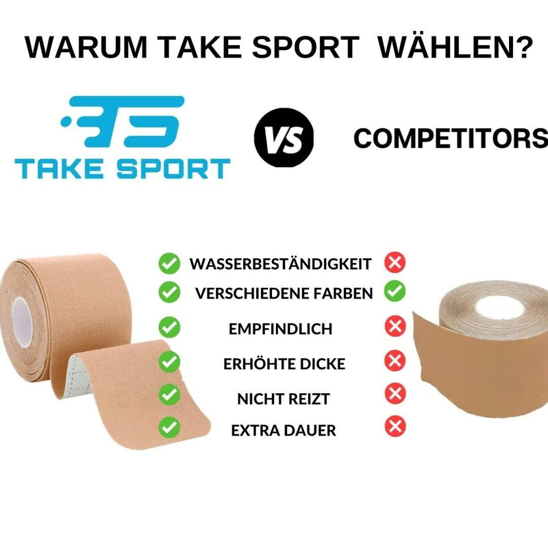Take Sport Kinesio Sports Tape Physio Tape Kinesiology Tape Kinesiology Tape Kinesiology Tape Kinesio Tape Kinesio Tape Kinesio Tape 6 Rolls 5 X 5 M 95% Cotton 5% Elastane - NewNest Australia
