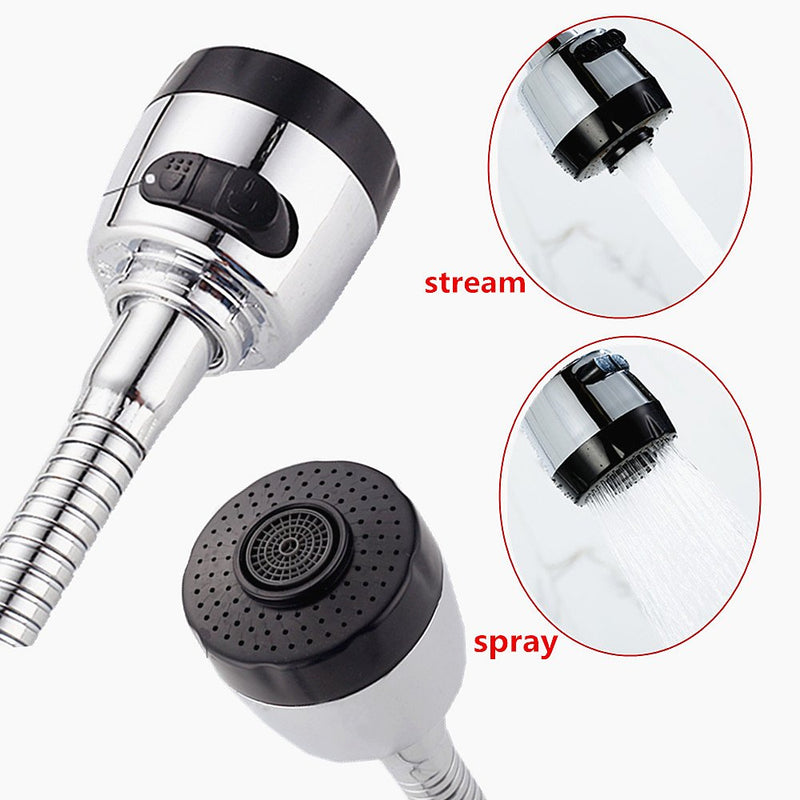 ANTFEES Kitchen 360° Rotatable Sink Tap Faucet Swivel Aerator Single Cold Water Flexible Bendable with Sprayer cold-3 - NewNest Australia