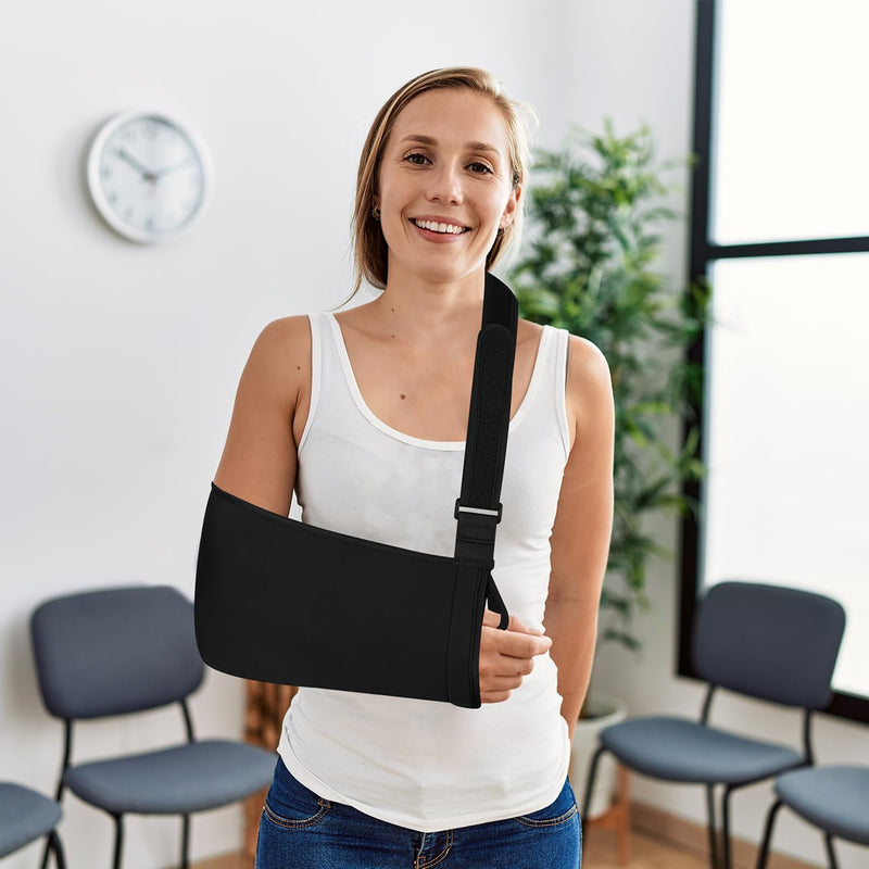 Supregear Arm Sling Shoulder Immobiliser, Adjustable Lightweight Rotator Cuff Support For Shoulder Injuries, Broken Bone Shoulder Elbow Support For Left/Right Arm, Women Men - NewNest Australia