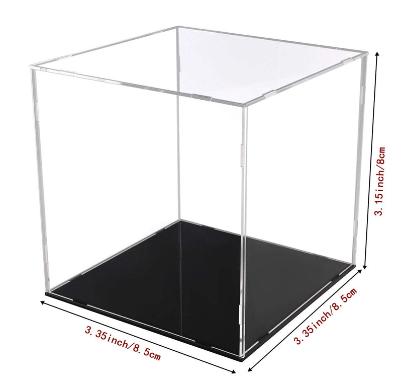 A+ DESIGN Clear Acrylic Display Case Assemble Collectibles Box Alternative Glass Case for Display Action Figures Home Storage & Organizing Toys (3x3x3 inch; 7.5x7.5x7.5 cm) 3x3x3 inch; 7.5x7.5x7.5 cm - NewNest Australia