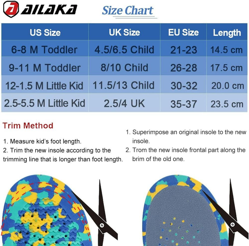 Ailaka Orthopedic Arch Insoles For Children - Comfort Insoles High Arch Orthopedic Cushioning Insole, Eva Foam Insoles For Children With Flat Feet And Plantar Fasciitis - NewNest Australia