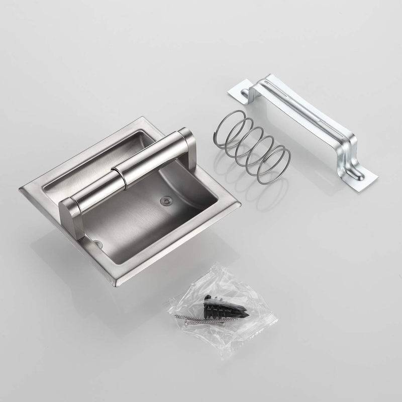 Stainless Steel 304 Recessed Toilet Paper Holder (Brush Nickel) Brush Nickel - NewNest Australia