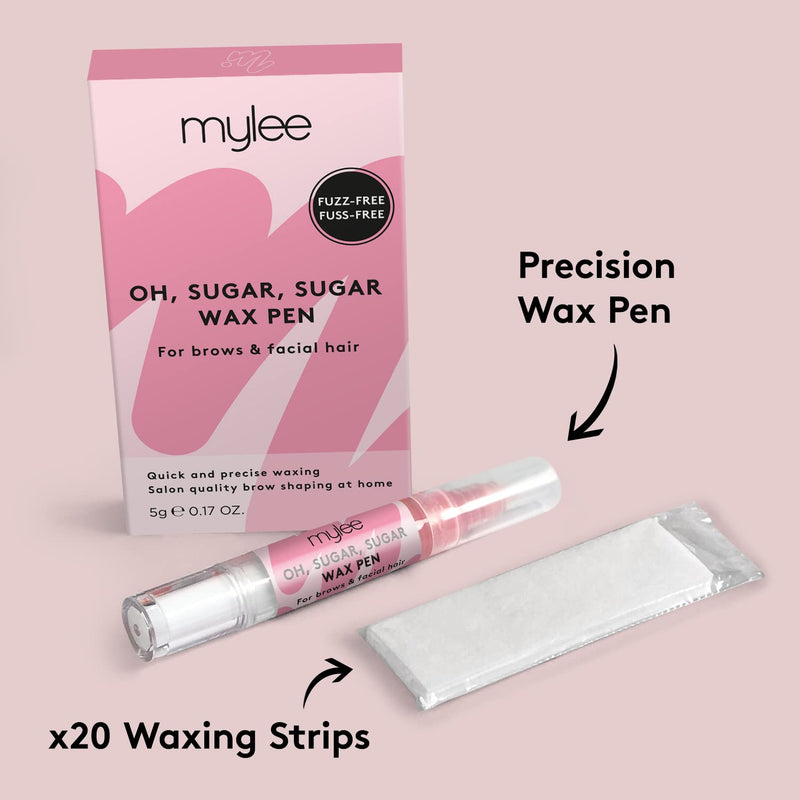 Mylee Oh Sugar Waxing Pen + 20 X Waxing Strips - Professional Wax Stick With Sugar Formula Without Heating, Ideal For Depilating Body, Face & Bikini Area, Vegan & Cruelty-Free - NewNest Australia