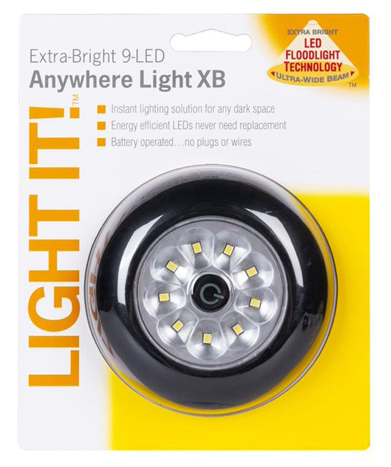 LIGHT IT! By Fulcrum, 30015-303 9-LED Anywhere Light XB, Black, Single pack - NewNest Australia
