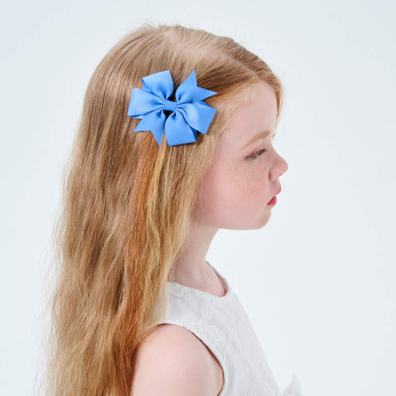 40PCS 3 Inch Hair Bows for Girls Grosgrain Ribbon Toddler Hair Accessories with Alligator Clip Bow for Toddler Girls Baby Kids Teens In Pairs 40pcs/20pairs - NewNest Australia