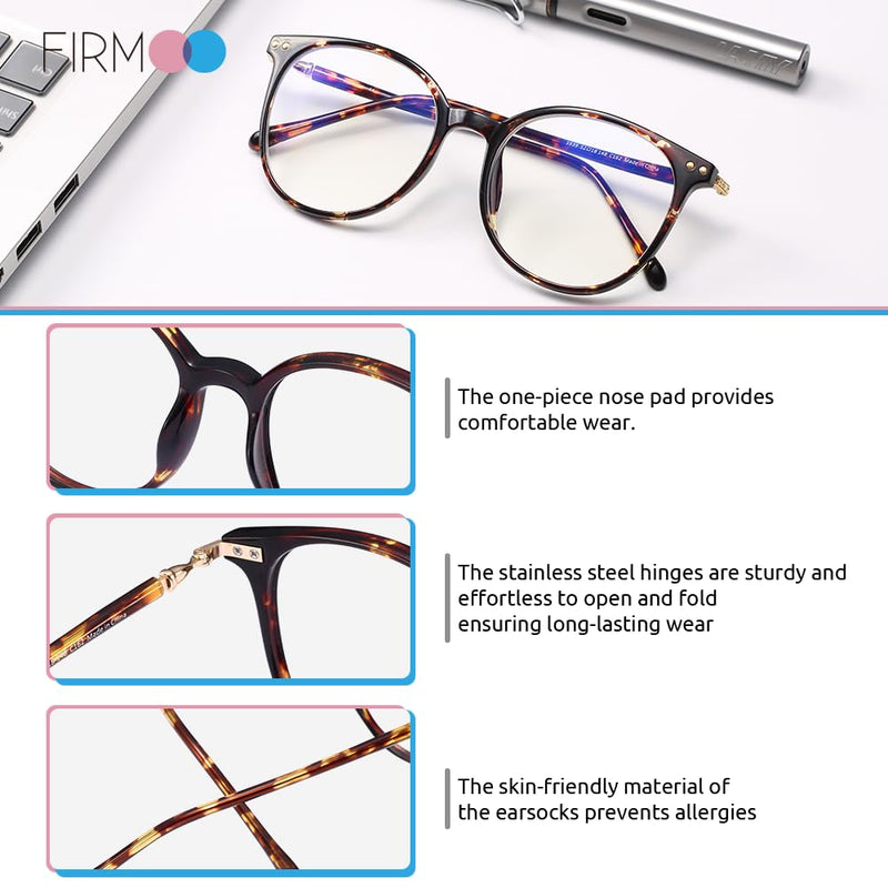 Firmoo blue light filter glasses without prescription for women/men, anti blue light UV protective glasses, TR full-rim glasses against eye strain, anti-reflective nerd glasses black 0.0x - NewNest Australia