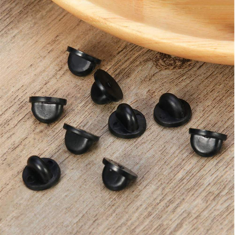 Rubber Pin Backs, 100PCS Lapel Pin Backs, Pin Safety Backs for Brooch Tie Hat Badge Insignia, Black 100 - NewNest Australia