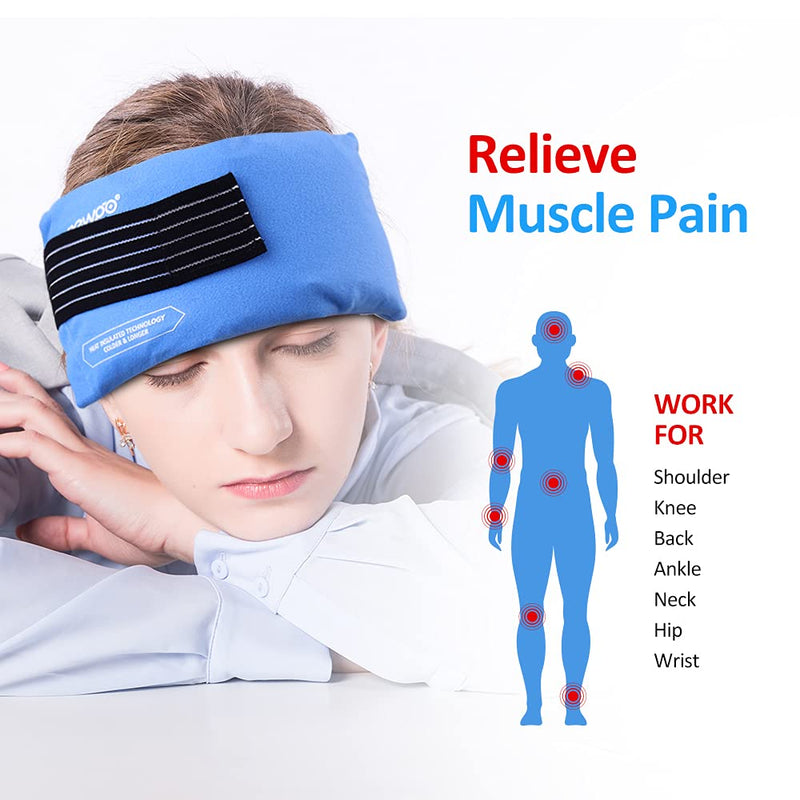 NEWGO Cooling Pads with Fleece Soft 27.5 x 13.5 cm Reusable Ice Packs Cold Hot Compress, Multiple Compress, Wrist, Arm, Knee, Neck, Ankle Injuries, Pack of 2 - NewNest Australia