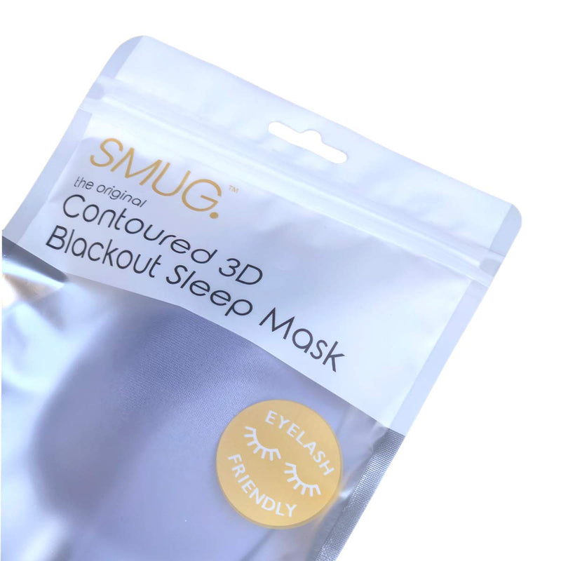 SMUG 100% Blackout Sleep & Eye Mask | Eyelash Extension Friendly | Eye Masks for Sleeping | Sleep Masks for Women & Men | Straps for Dream Comfort & Adjustability | Grey - NewNest Australia