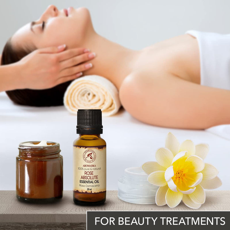 Rose Absolute Essential Oil 20 Ml - Pink Damascena Bulgarian - Aromatherapy Rose Oil For Diffusers And Oil Burners - Fragrance Oils For Soap Making And Candles - Rose Oil For Skin & Hair And Room - NewNest Australia