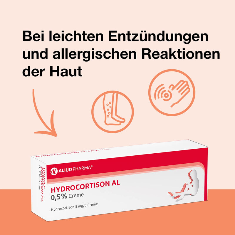 ALIUD PHARMA Hydrocortisone AL 0.5% cream, 30 g: Cream for use on the skin for mild inflammatory and allergic skin reactions 30 g (pack of 1) - NewNest Australia