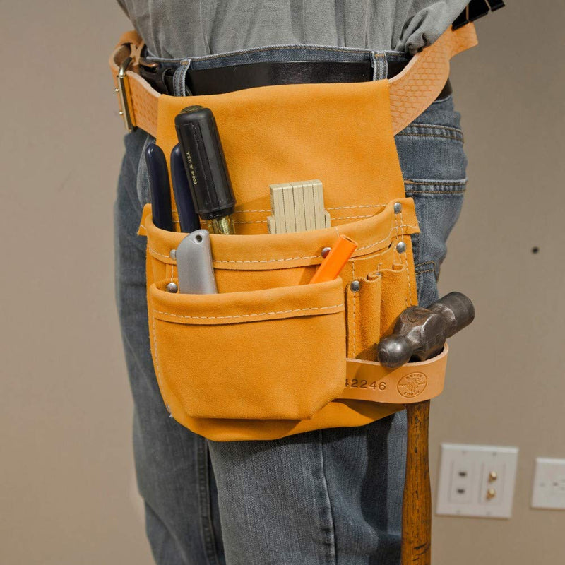 Left-Hand Nail and Tool Pouch Klein Tools 42246 , Brown Left Hand - NewNest Australia