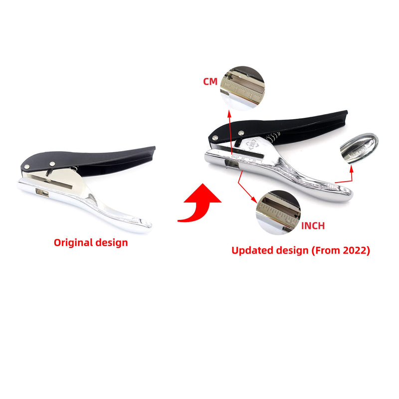 Kucaa Metal Silver Hand-held 1/4 inch 6mm Round Heavy Duty Single Circle Hole Punch for ID Cards PVC Cards Badge Photos 1/4''-6mm - NewNest Australia