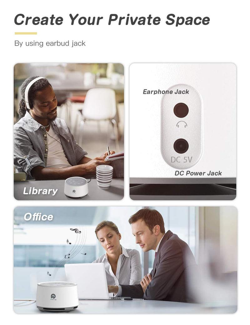Dreamegg D1 Sound Machine - White Noise Machine with Baby Night Light for Sleeping, High Fidelity Sounds, Timer & Memory Feature, Sound Machine for Baby Adults, Home, Office, Travel (White) Classic White - NewNest Australia