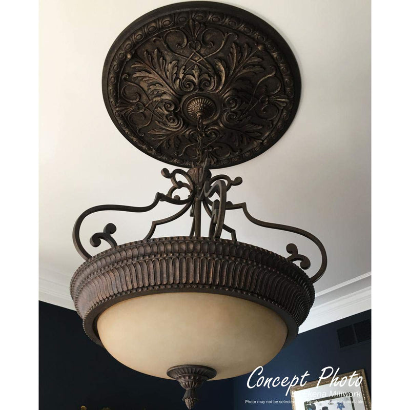 Ekena Millwork CM07AL Small Alexandria Ceiling Medallion, 7 7/8"OD x 3/4"P (Fits Canopies up to 4 5/8"), Factory Primed - NewNest Australia