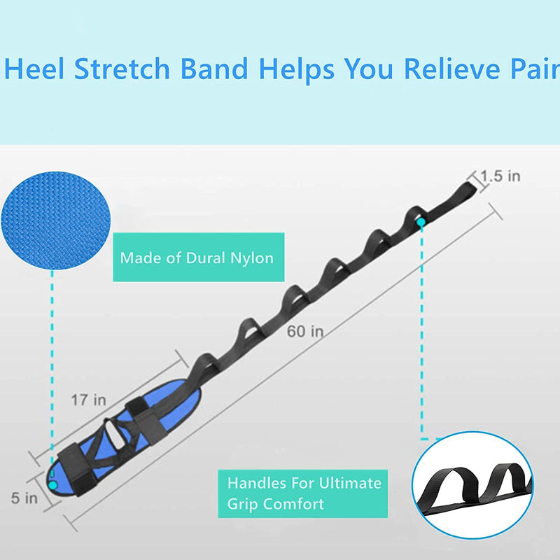 Foot and Calf Stretcher for Plantar Fasciitis, Achilles Tendonitis, Heel Spurs and Foot Drop, Improve Muscle Strength Relief Foot Pain Leg Stretcher Yoga Stretching Strap for Thigh Calf and Hamstring - NewNest Australia