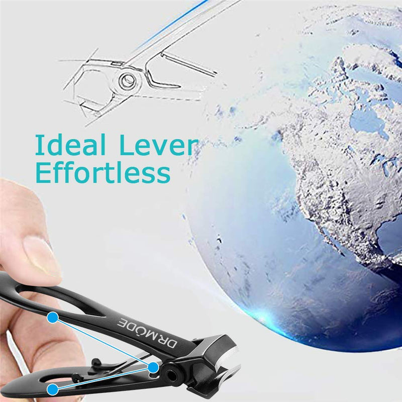 Nail Clippers - DRMODE 15mm Wide Jaw Opening Stainless Steel Fingernail and Toenail Clippers for Thick Nail with Nail File, Slant Edge Cutter for Seniors & Men & Women Big Set 3 Count (Pack of 1) - NewNest Australia
