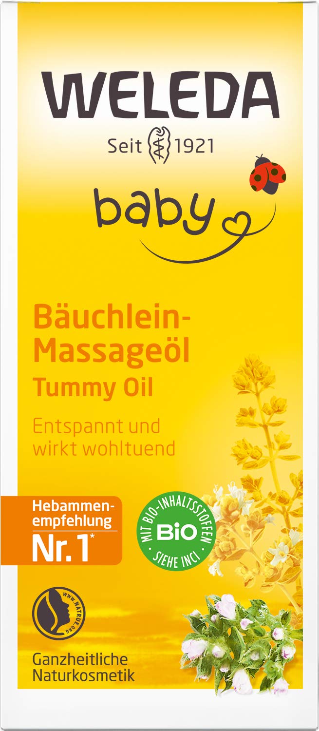 WELEDA Organic Baby Tummy Massage Oil, Natural Cosmetics Massage Oil for Stomach Pain and Cramps for Babies and Toddlers, Care Oil to Promote Digestion (1 x 50 ml) (Pack of 2) 50 ml (Pack of 2) - NewNest Australia