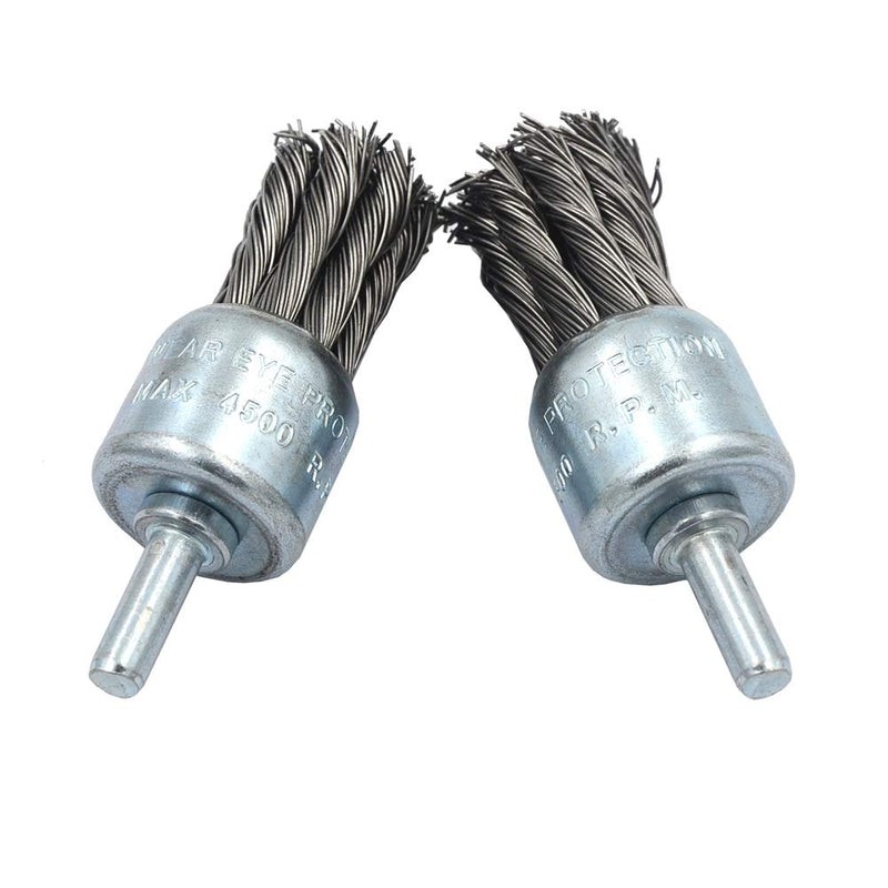 DGOL 3 Packs 1 inch Twist Wire Knot Cup Brush with 1/4 inch Round Shank for Drill,Wire Diameter 0.02 inch - NewNest Australia