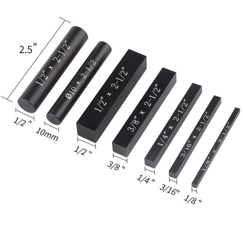 Setup Blocks Height Gauge Set, 7pcs Precision Aluminum Setup Bars for Router and Table Saw Accessories Woodworking Set Up, Bars Include Laser Engraved Size Markings - NewNest Australia