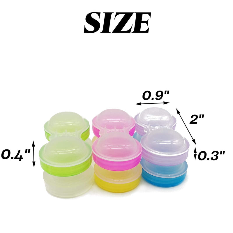 RONYOUNG 60PCS Contact Lens Cases Contact Lens Holder Box Left/Right Eyes Contact Lens Container, 6 Colors - NewNest Australia