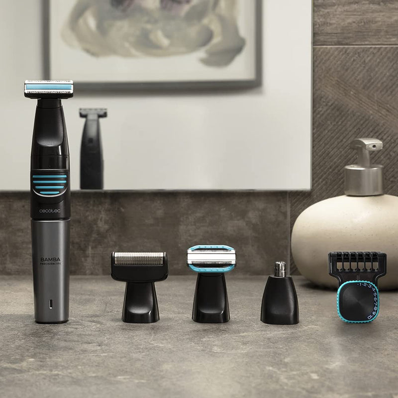 Cecotec Precisioncare Extreme 5-In-1 Multifunctional Shaver, 5-In-1, Lithium, Body And Face, Waterproof, Easy Cleaning Ipx5, Autonomy 60 Min, Including Laminated Shaving Head Contains 4 Heads - NewNest Australia