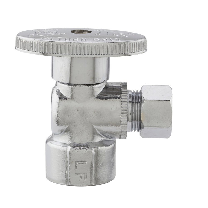 Plumb Pak, Chrome Keeney 2048PCLF 1/2-Inch FIP by 3/8-Inch O.D. Lead Free Quarter Turn Angle Valve - NewNest Australia